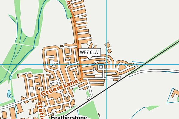 WF7 6LW map - OS VectorMap District (Ordnance Survey)