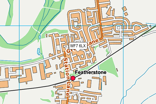 WF7 6LX map - OS VectorMap District (Ordnance Survey)
