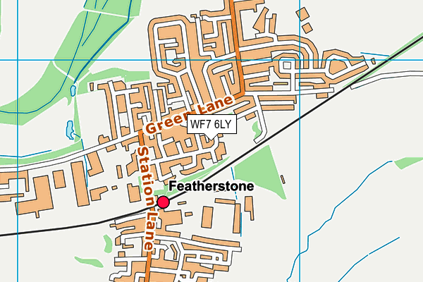 WF7 6LY map - OS VectorMap District (Ordnance Survey)