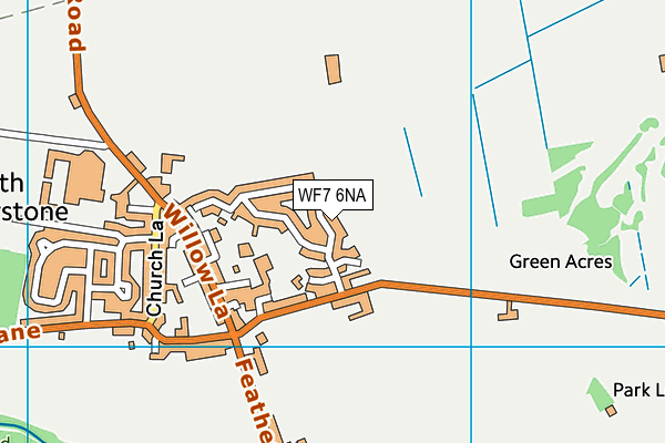 WF7 6NA map - OS VectorMap District (Ordnance Survey)