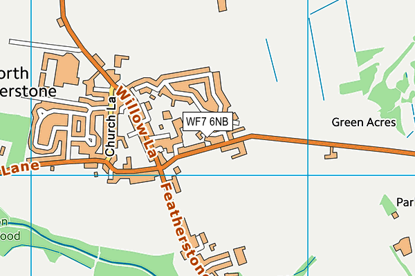 WF7 6NB map - OS VectorMap District (Ordnance Survey)