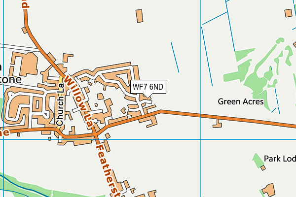 WF7 6ND map - OS VectorMap District (Ordnance Survey)