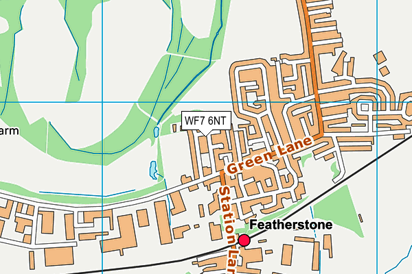 WF7 6NT map - OS VectorMap District (Ordnance Survey)