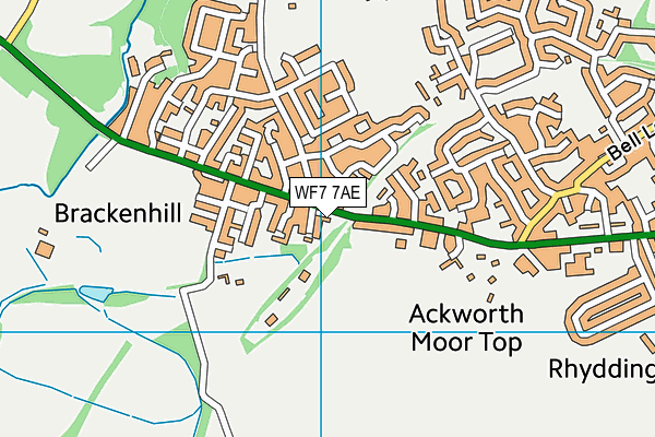 WF7 7AE map - OS VectorMap District (Ordnance Survey)