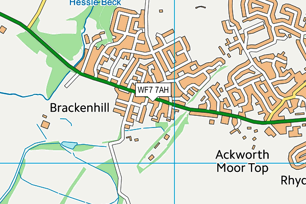 WF7 7AH map - OS VectorMap District (Ordnance Survey)