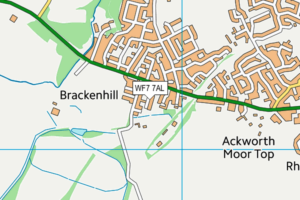 WF7 7AL map - OS VectorMap District (Ordnance Survey)