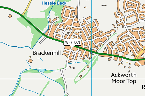 WF7 7AN map - OS VectorMap District (Ordnance Survey)