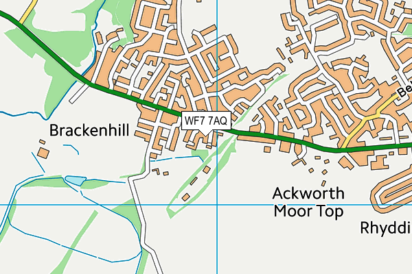 WF7 7AQ map - OS VectorMap District (Ordnance Survey)