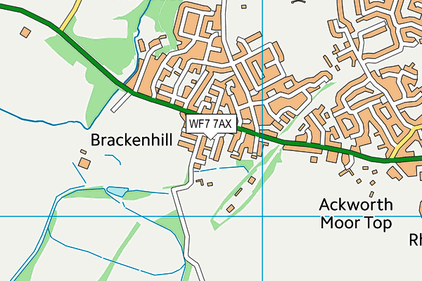 WF7 7AX map - OS VectorMap District (Ordnance Survey)