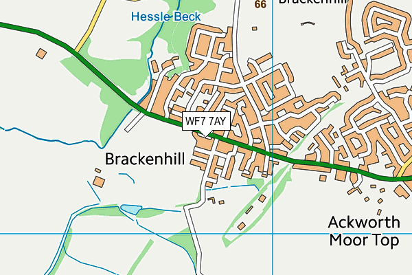 WF7 7AY map - OS VectorMap District (Ordnance Survey)