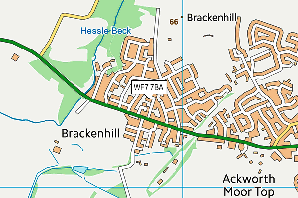 WF7 7BA map - OS VectorMap District (Ordnance Survey)