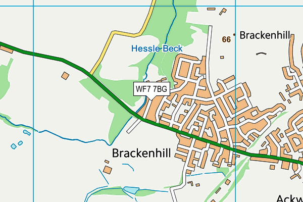 WF7 7BG map - OS VectorMap District (Ordnance Survey)