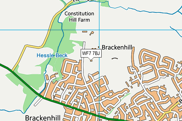 WF7 7BJ map - OS VectorMap District (Ordnance Survey)