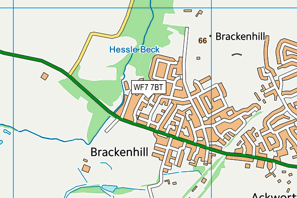 WF7 7BT map - OS VectorMap District (Ordnance Survey)