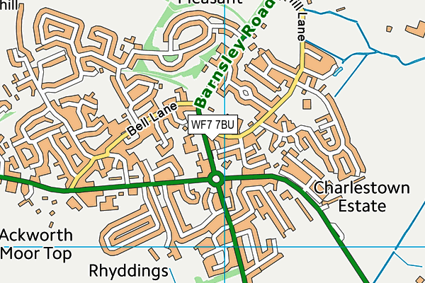 WF7 7BU map - OS VectorMap District (Ordnance Survey)