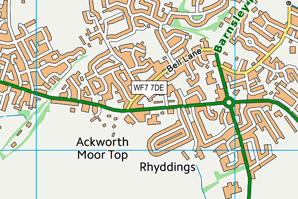 WF7 7DE map - OS VectorMap District (Ordnance Survey)