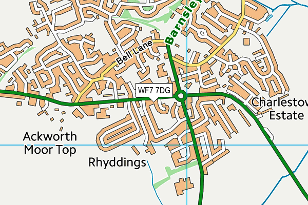 WF7 7DG map - OS VectorMap District (Ordnance Survey)