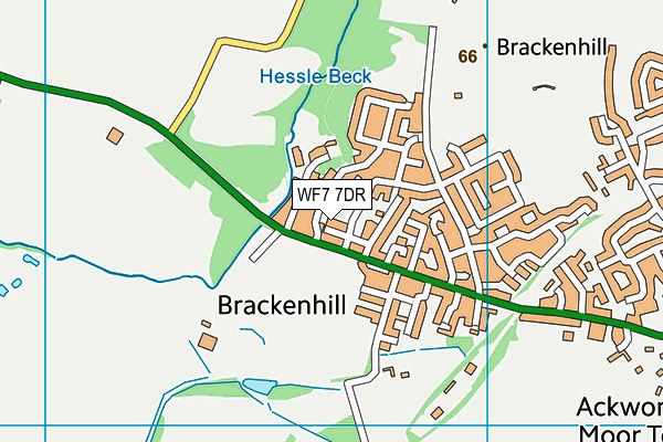 WF7 7DR map - OS VectorMap District (Ordnance Survey)