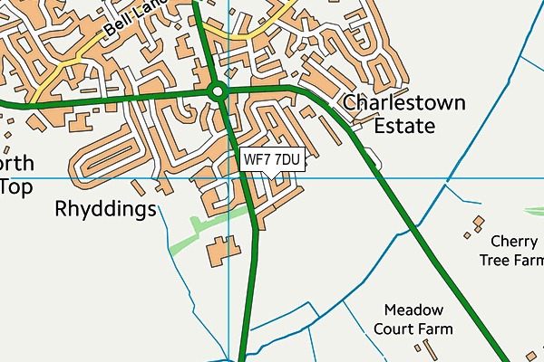 WF7 7DU map - OS VectorMap District (Ordnance Survey)