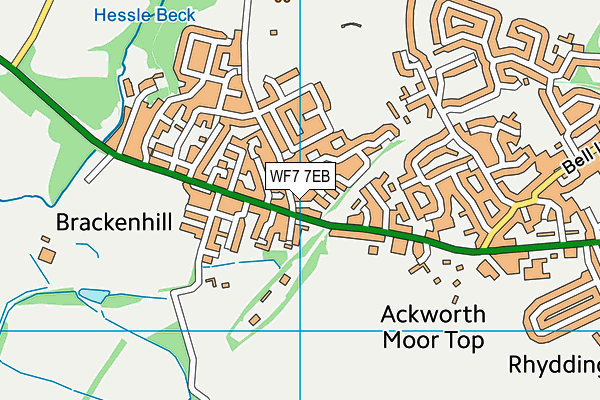 WF7 7EB map - OS VectorMap District (Ordnance Survey)