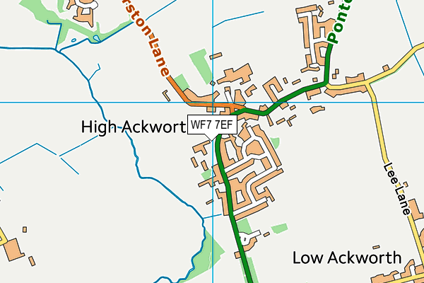 WF7 7EF map - OS VectorMap District (Ordnance Survey)