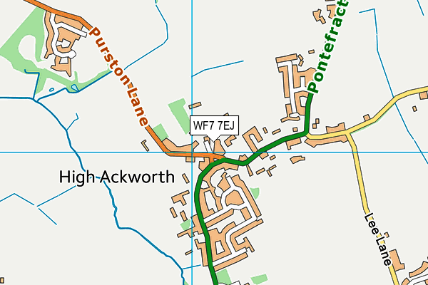 WF7 7EJ map - OS VectorMap District (Ordnance Survey)