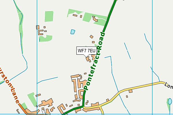 WF7 7EU map - OS VectorMap District (Ordnance Survey)