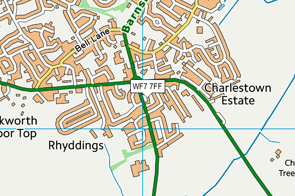 WF7 7FF map - OS VectorMap District (Ordnance Survey)