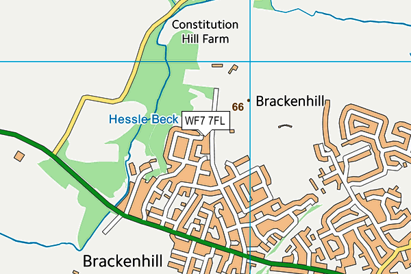 WF7 7FL map - OS VectorMap District (Ordnance Survey)