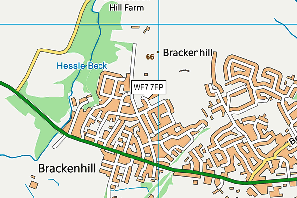 WF7 7FP map - OS VectorMap District (Ordnance Survey)