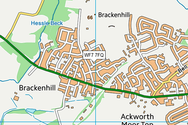 WF7 7FQ map - OS VectorMap District (Ordnance Survey)