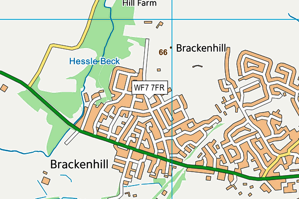 WF7 7FR map - OS VectorMap District (Ordnance Survey)