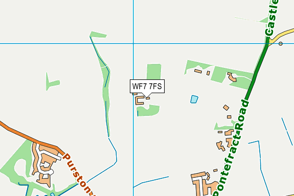 WF7 7FS map - OS VectorMap District (Ordnance Survey)