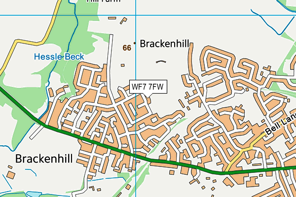 WF7 7FW map - OS VectorMap District (Ordnance Survey)