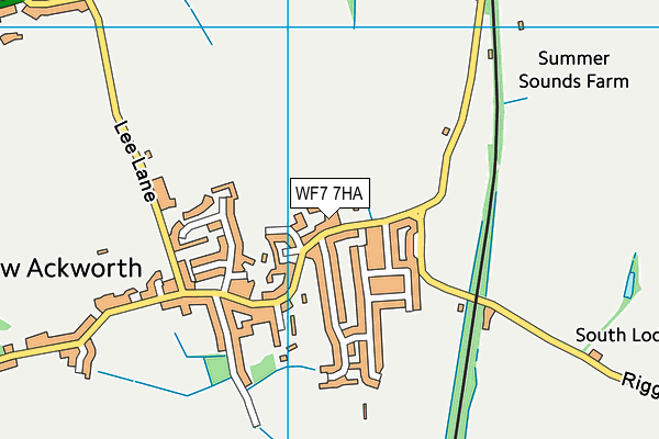 WF7 7HA map - OS VectorMap District (Ordnance Survey)
