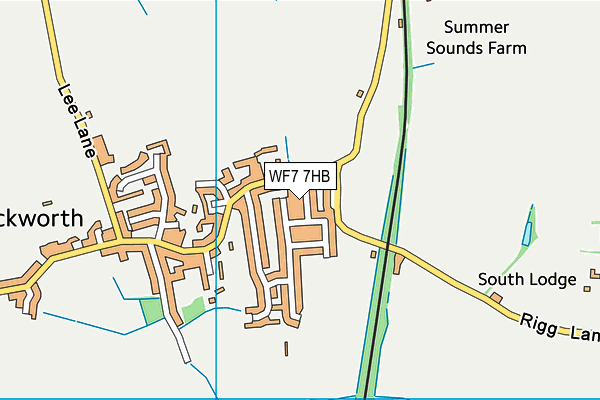 WF7 7HB map - OS VectorMap District (Ordnance Survey)