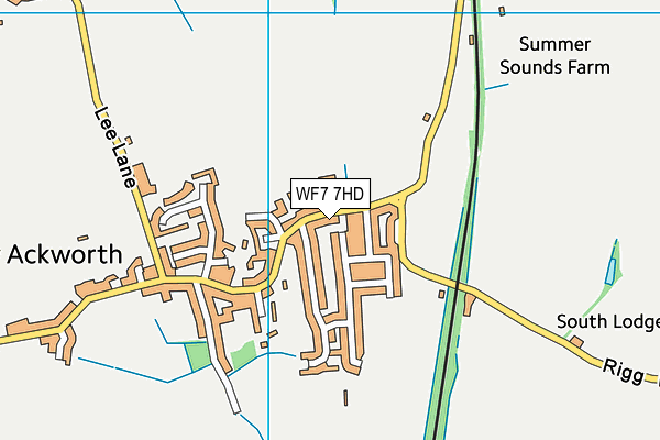 WF7 7HD map - OS VectorMap District (Ordnance Survey)