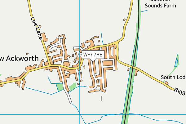 WF7 7HE map - OS VectorMap District (Ordnance Survey)