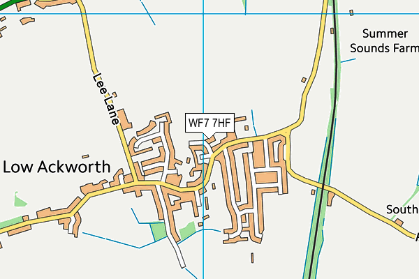 WF7 7HF map - OS VectorMap District (Ordnance Survey)
