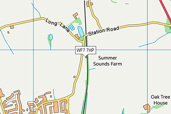 WF7 7HP map - OS VectorMap District (Ordnance Survey)