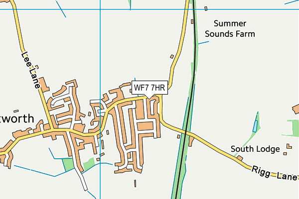WF7 7HR map - OS VectorMap District (Ordnance Survey)