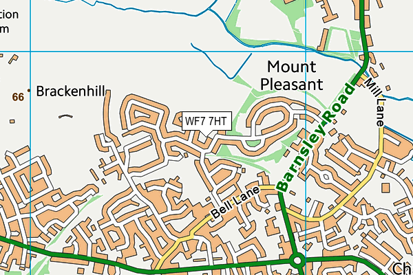 WF7 7HT map - OS VectorMap District (Ordnance Survey)