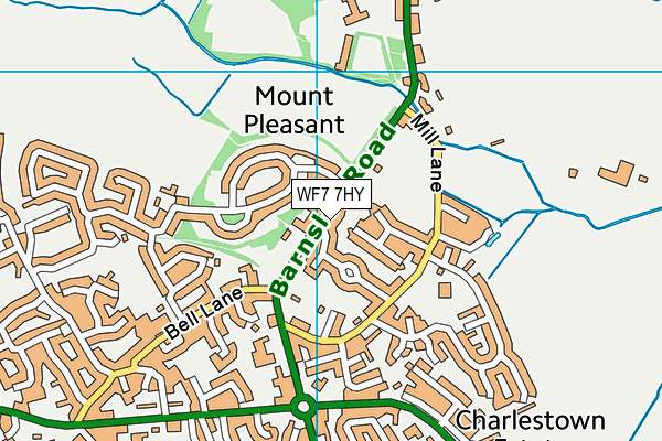 WF7 7HY map - OS VectorMap District (Ordnance Survey)