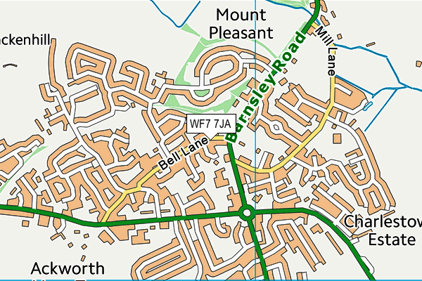 WF7 7JA map - OS VectorMap District (Ordnance Survey)