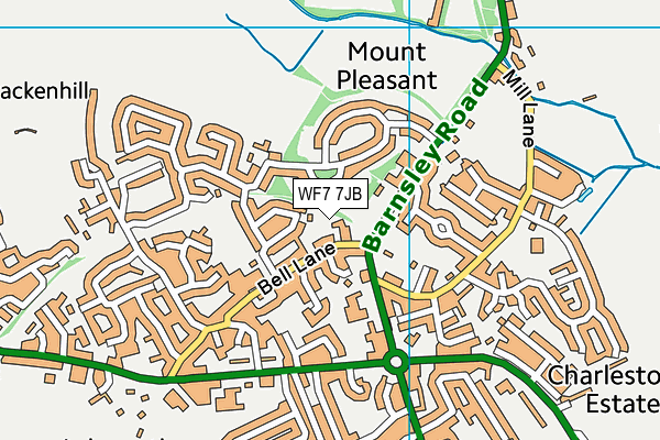 WF7 7JB map - OS VectorMap District (Ordnance Survey)