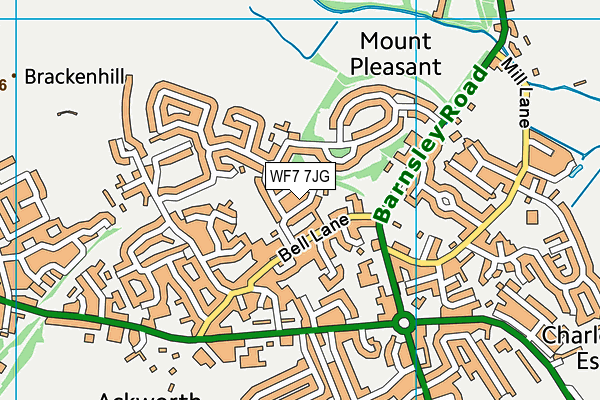 WF7 7JG map - OS VectorMap District (Ordnance Survey)