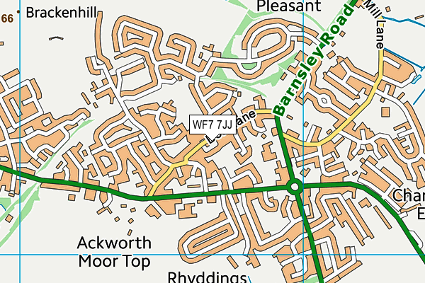 WF7 7JJ map - OS VectorMap District (Ordnance Survey)