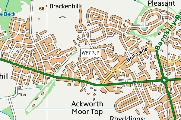 WF7 7JP map - OS VectorMap District (Ordnance Survey)