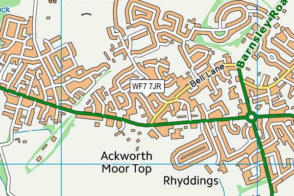 WF7 7JR map - OS VectorMap District (Ordnance Survey)