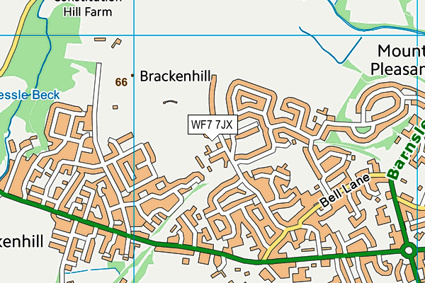 WF7 7JX map - OS VectorMap District (Ordnance Survey)